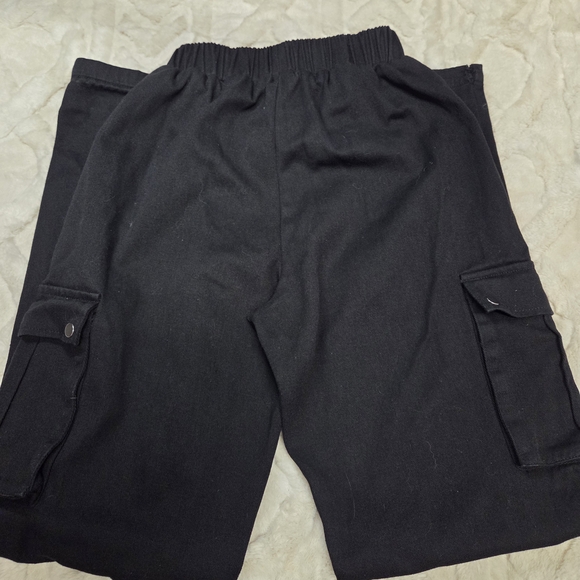 PrettyLittleThing Black Elastic Waist Pants -cargo Size 0 - Picture 3 of 7